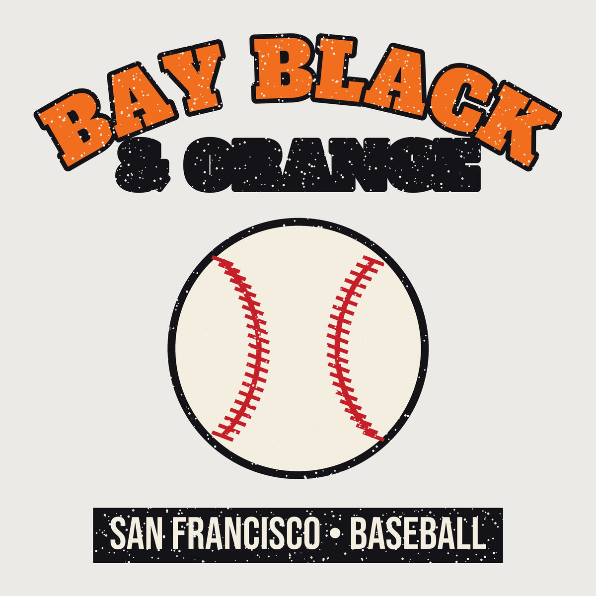 Bay Black & Orange Baseball Mug graphic