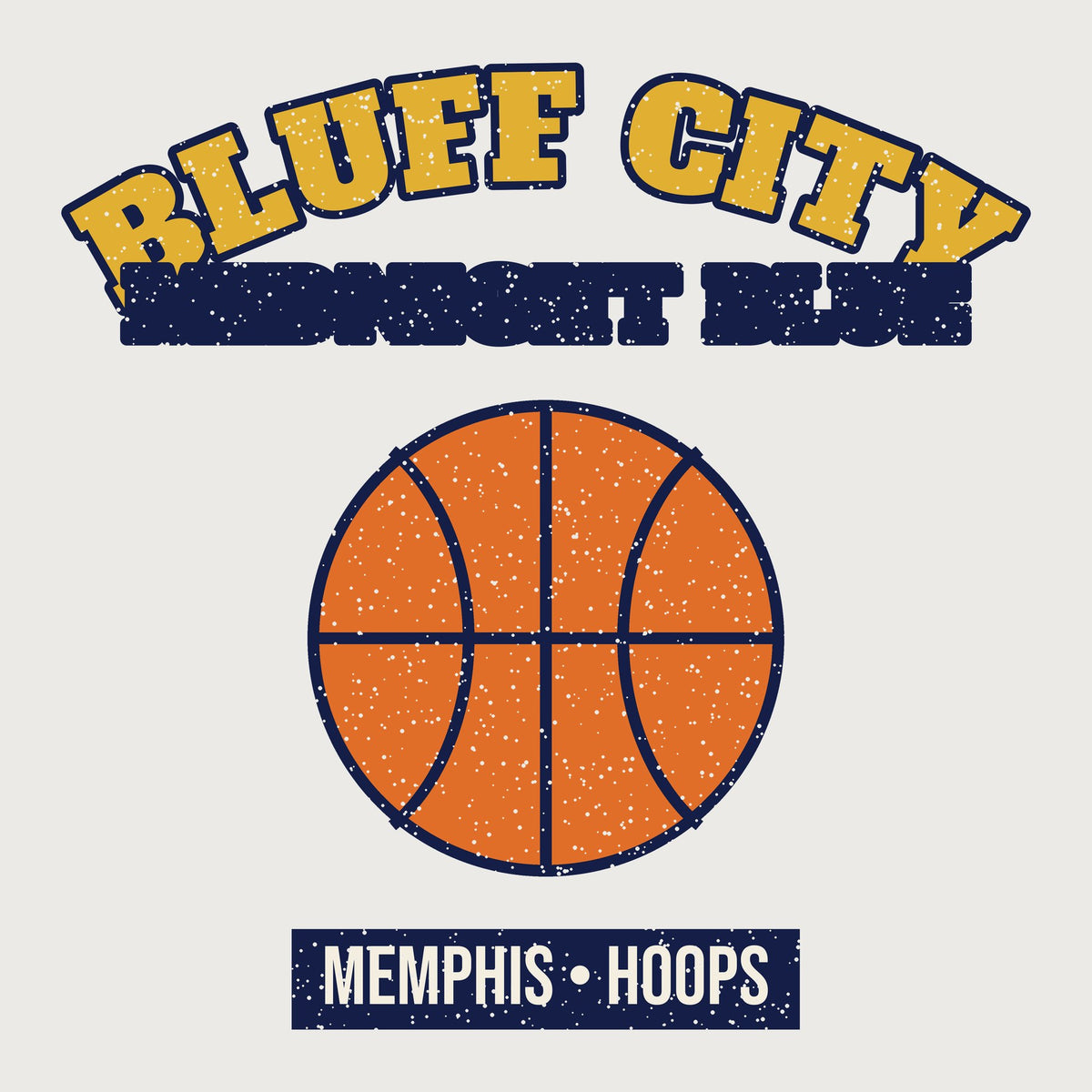 Bluff City Midnight Blue Hoops Tee graphic