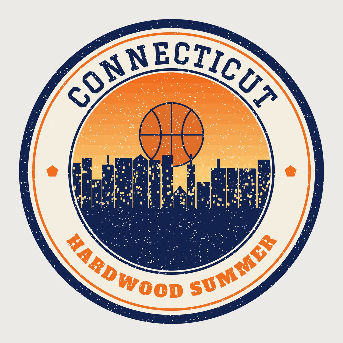 Women's Connecticut Hardwood Summer Fitted Tee graphic