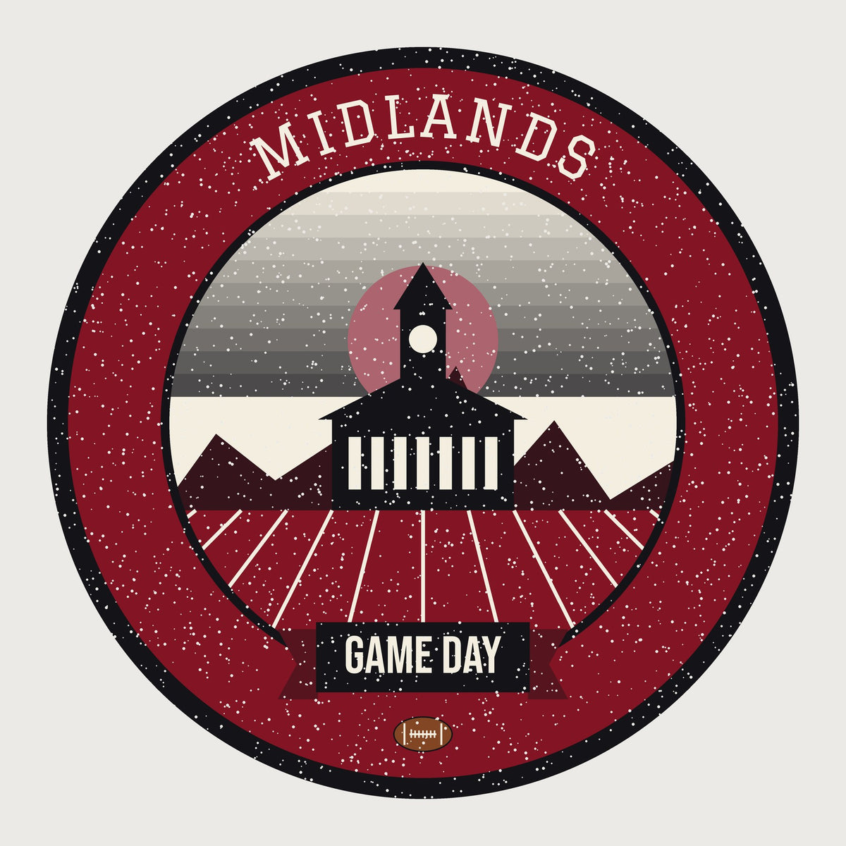 Garnet & Black Palmetto Game Day Hoodie graphic