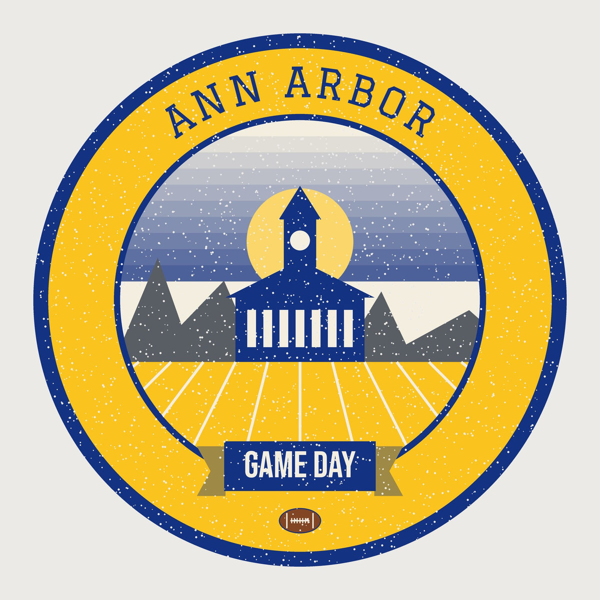 Golden Yellow & Deep Blue Game Day Hoodie graphic