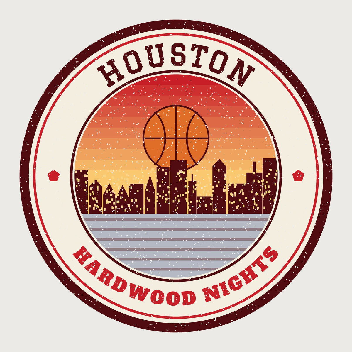 Women's Houston Hardwood Nights Racerback Tank graphic