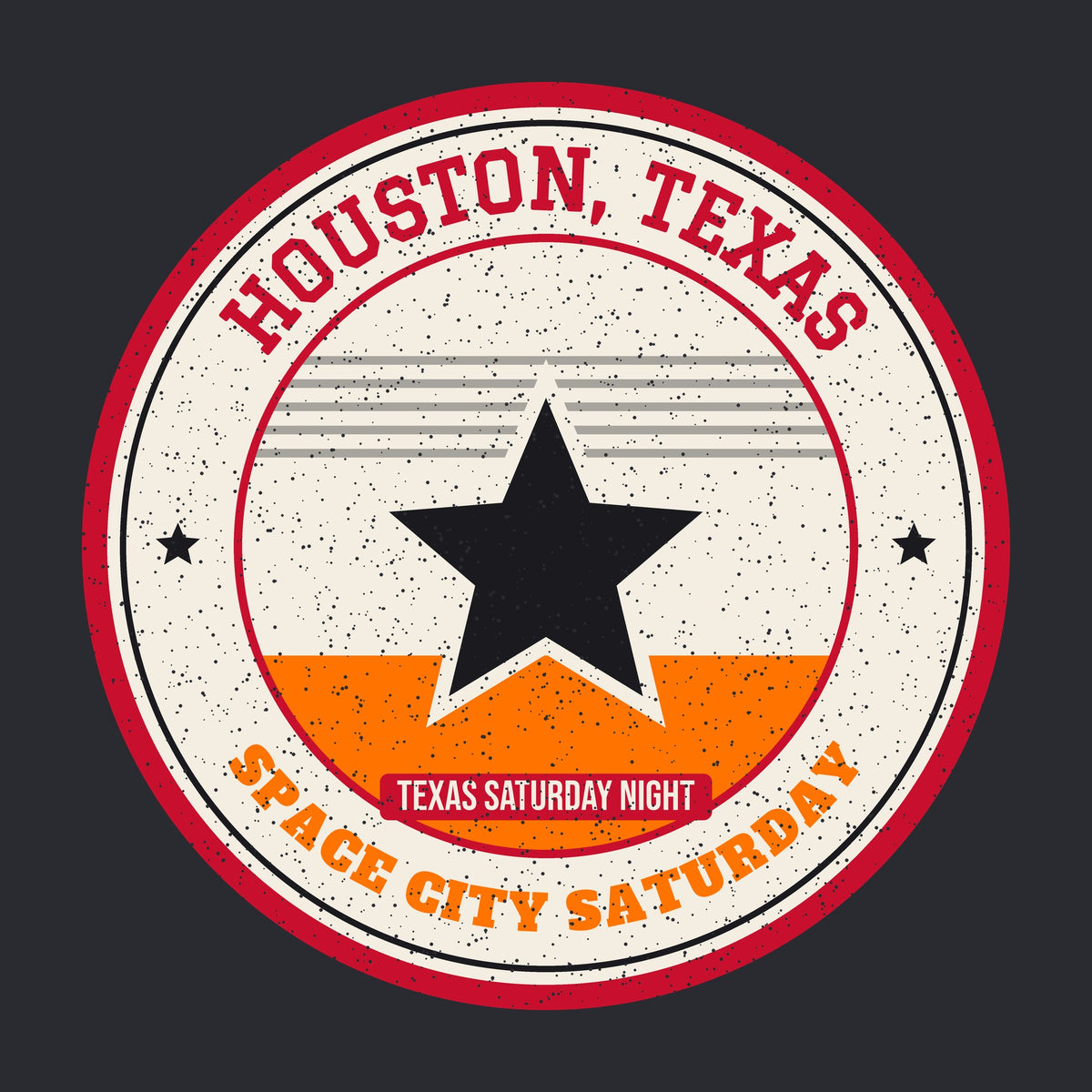 Houston Texas Space City Saturday graphic