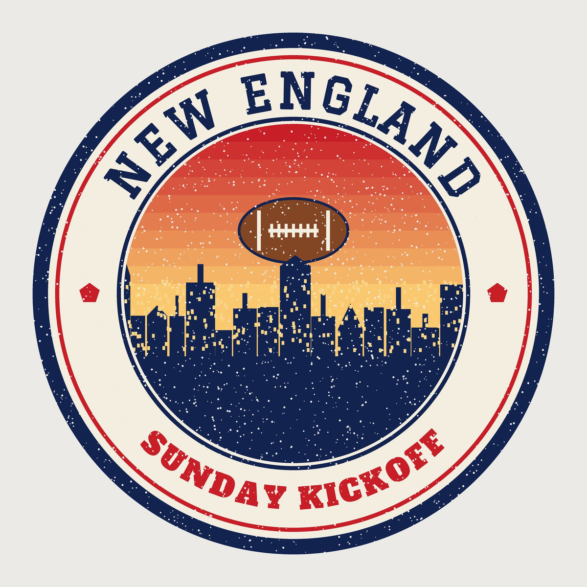 New England Sunday Kickoff design graphic