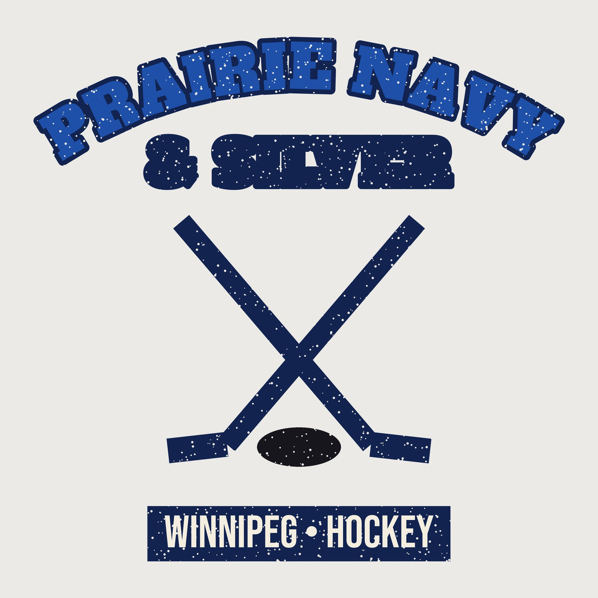 Prairie Navy & Silver Hockey Mug graphic