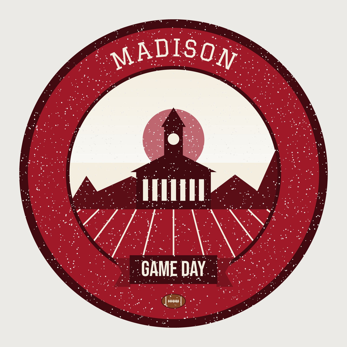 Red & White Isthmus Game Day Tee graphic