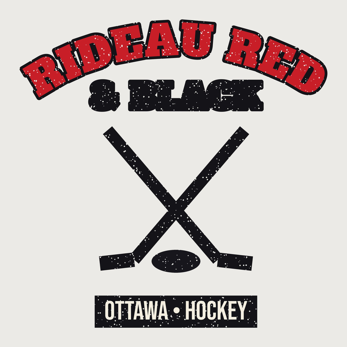 Rideau Red & Black Hockey Tee graphic