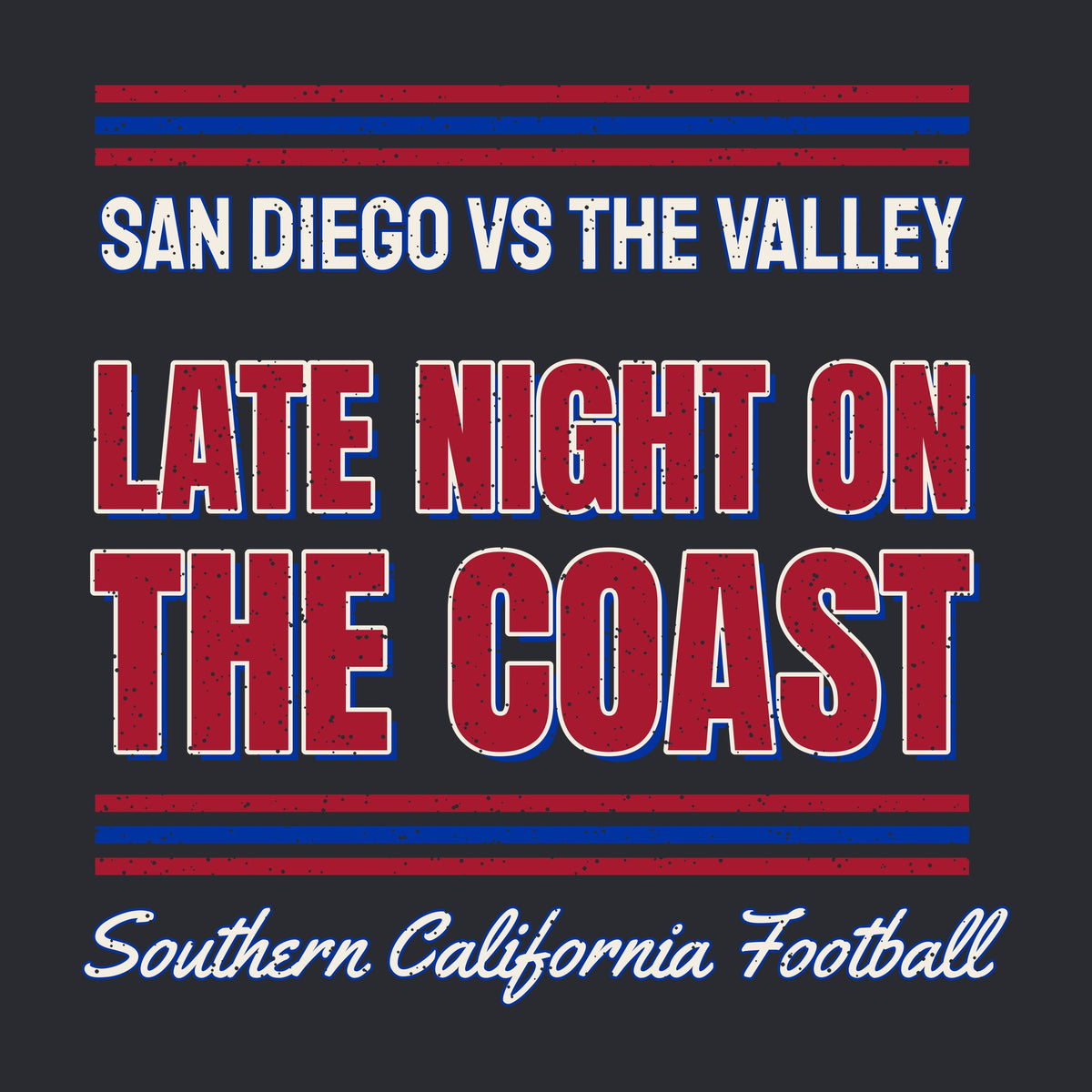 San Diego California Late Night on the Coast graphic