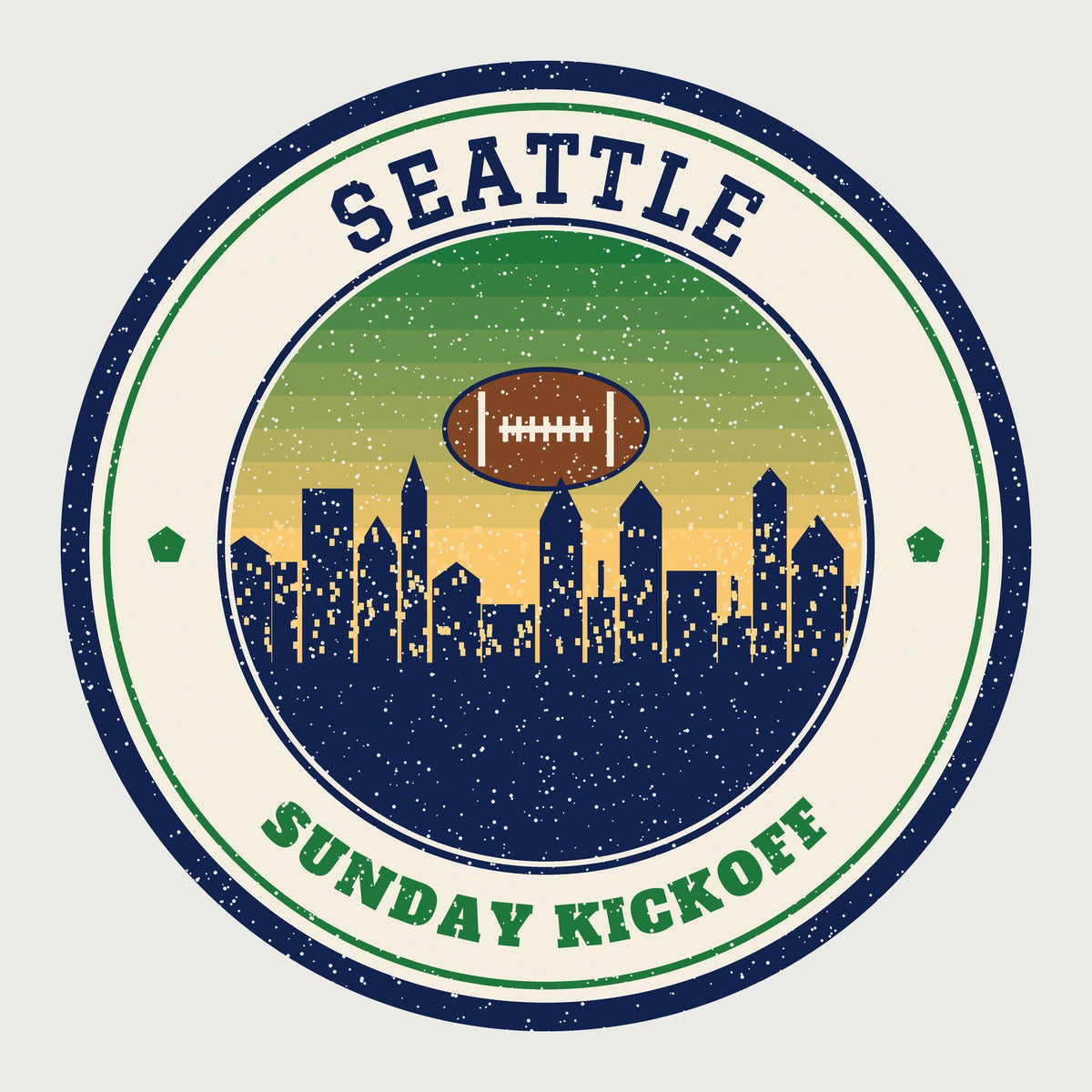 Seattle Sunday Kickoff design graphic
