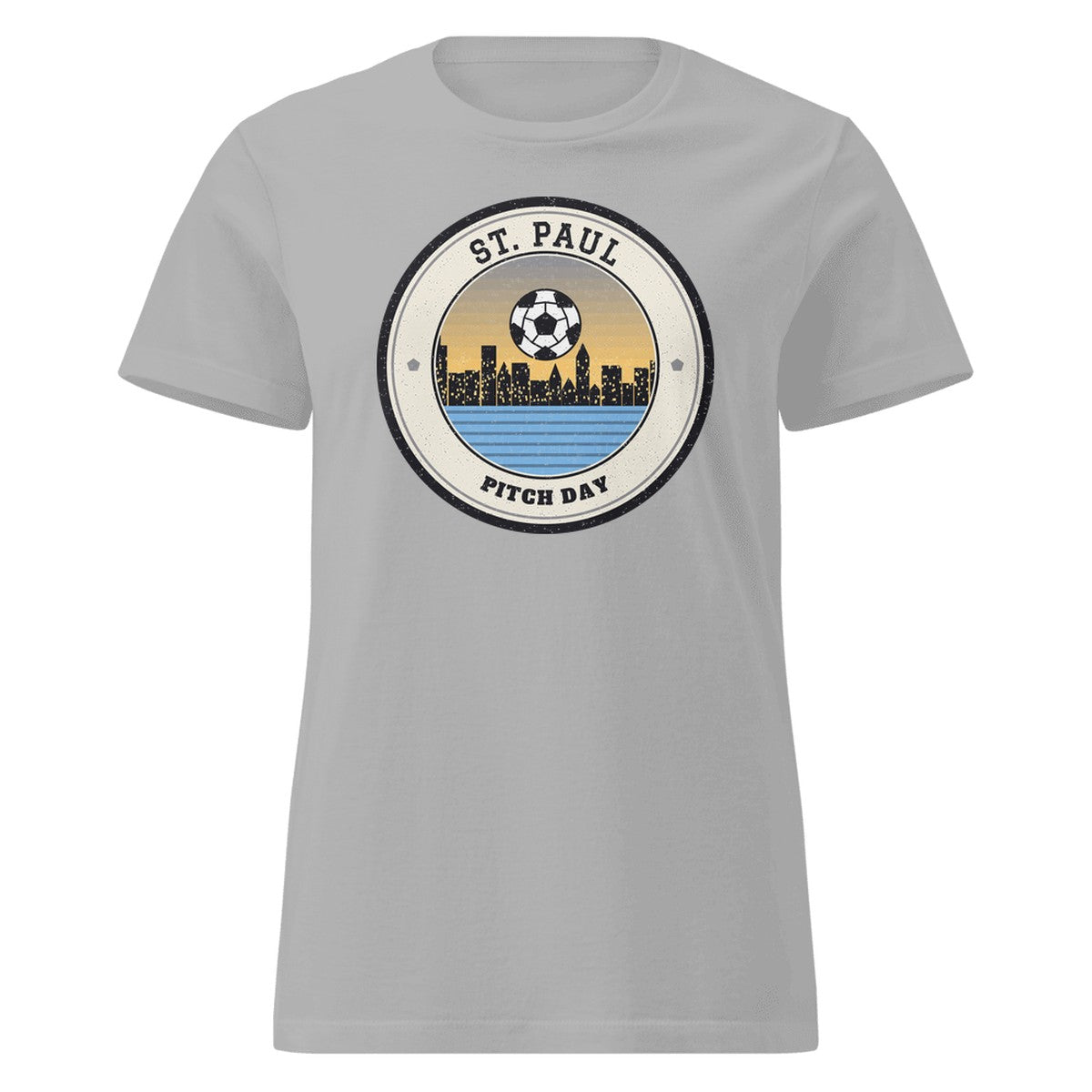 Women's St. Paul Pitch Day Fitted Tee in Sport Grey, front view