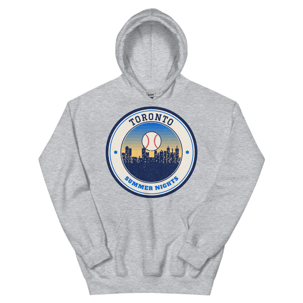Toronto Summer Nights Ballpark Hoodie in sport grey, front