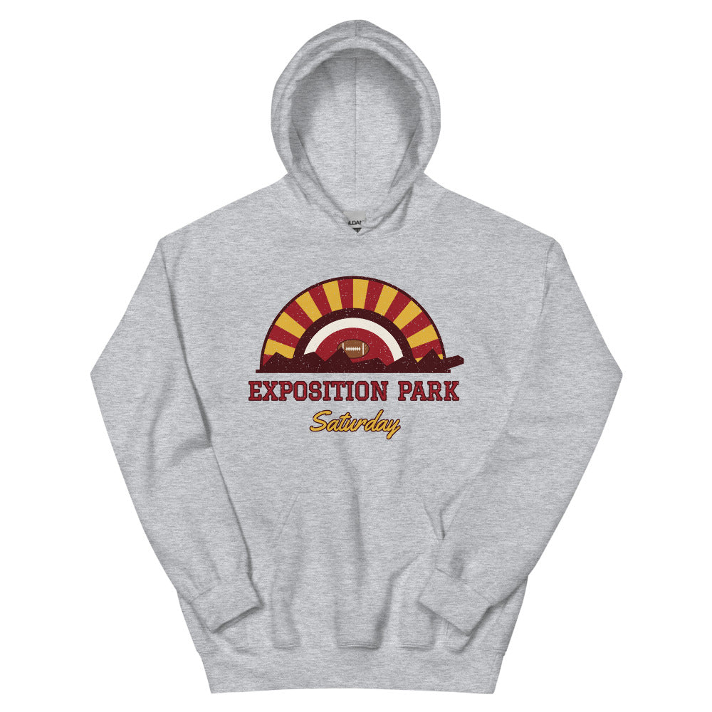Exposition Park Saturday Hoodie in sport grey, front
