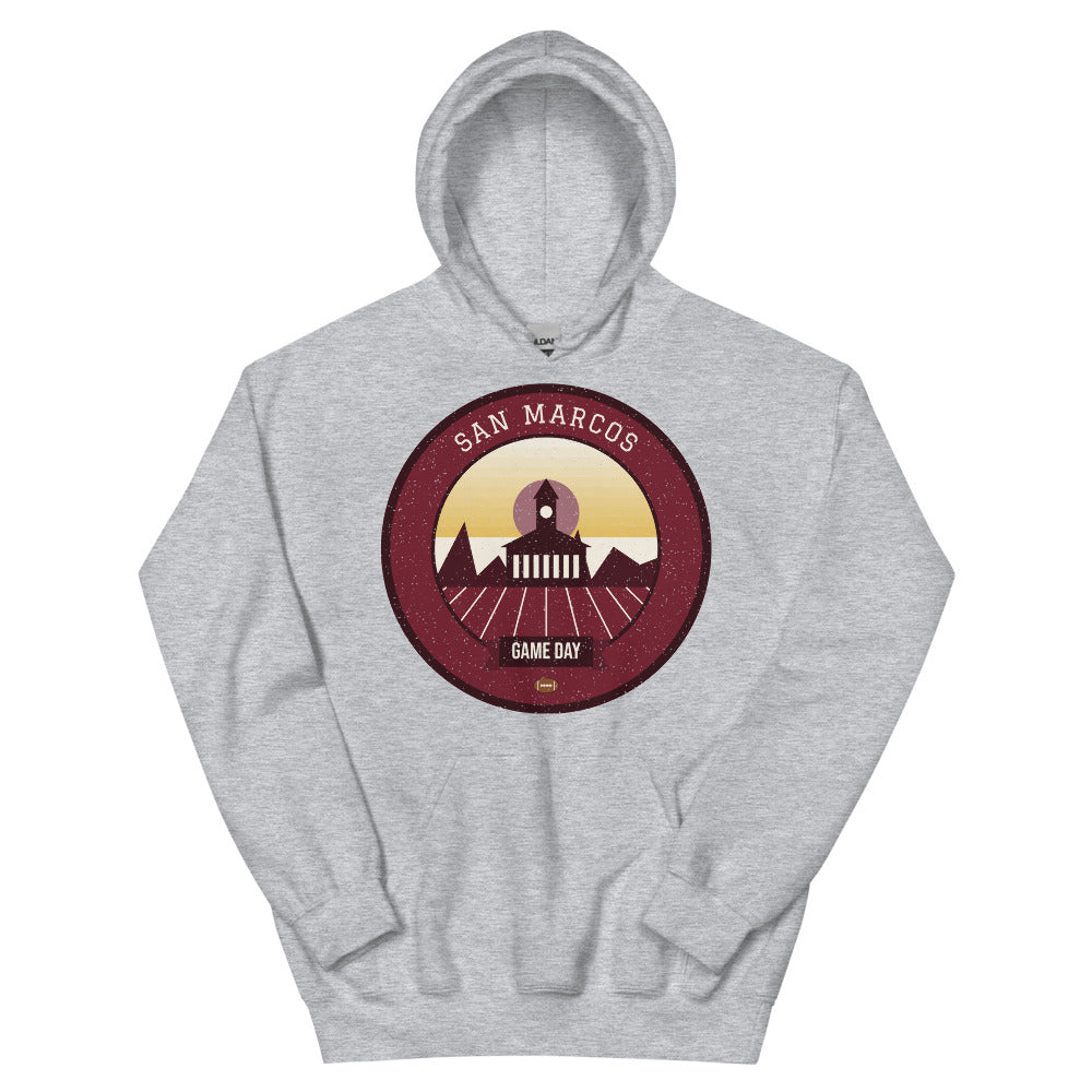 Maroon & Gold Spring River Game Day Hoodie in sport grey, front