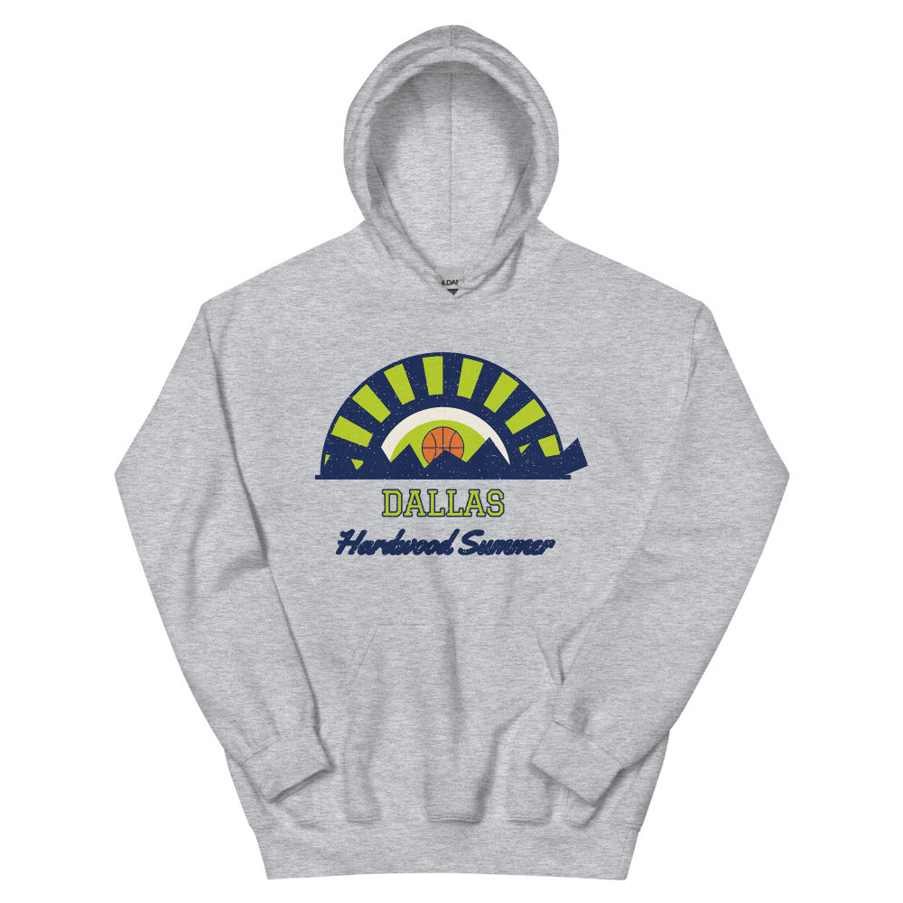 Dallas Hardwood Summer Hoodie in sport grey, front