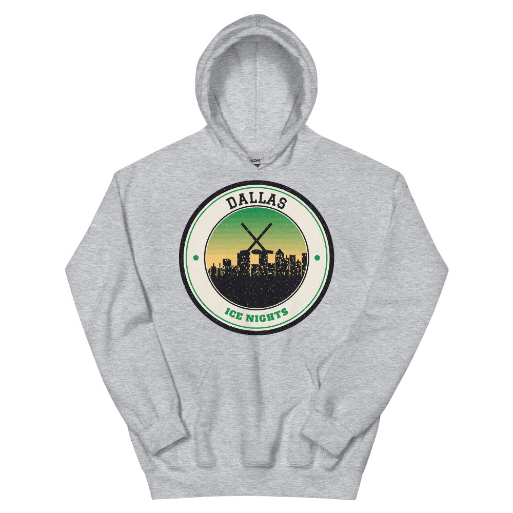 Dallas Ice Nights Hoodie in sport grey, front