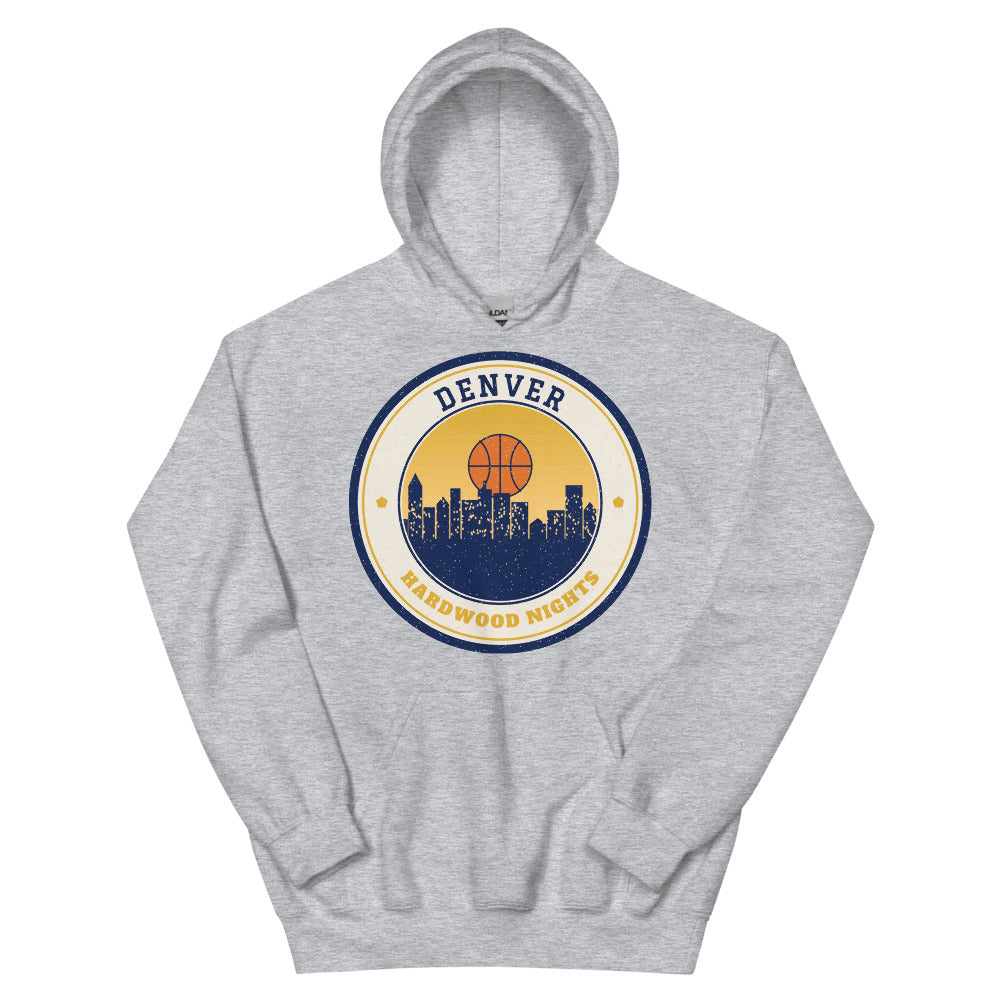 Denver Hardwood Nights Hoodie in sport grey, front