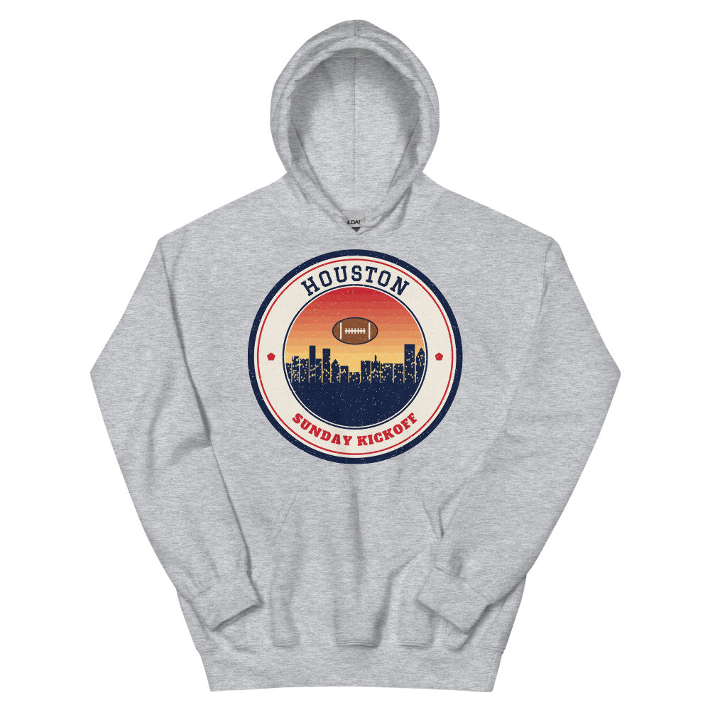 Houston Sunday Kickoff Hoodie in sport grey, front