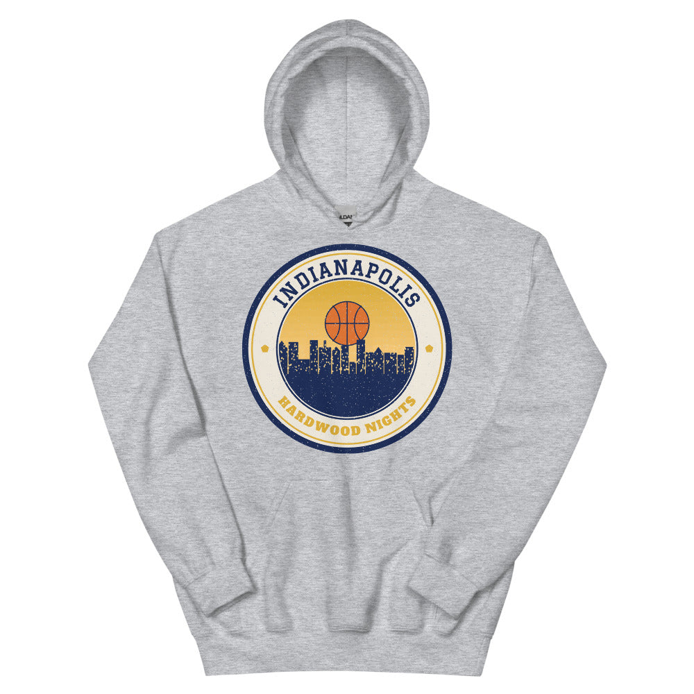 Indianapolis Hardwood Nights Hoodie in sport grey, front