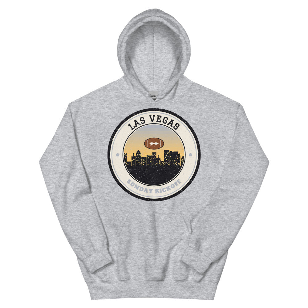 Las Vegas Sunday Kickoff Hoodie in sport grey, front
