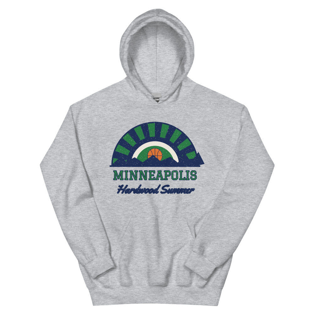 Minneapolis Hardwood Summer Hoodie in sport grey, front