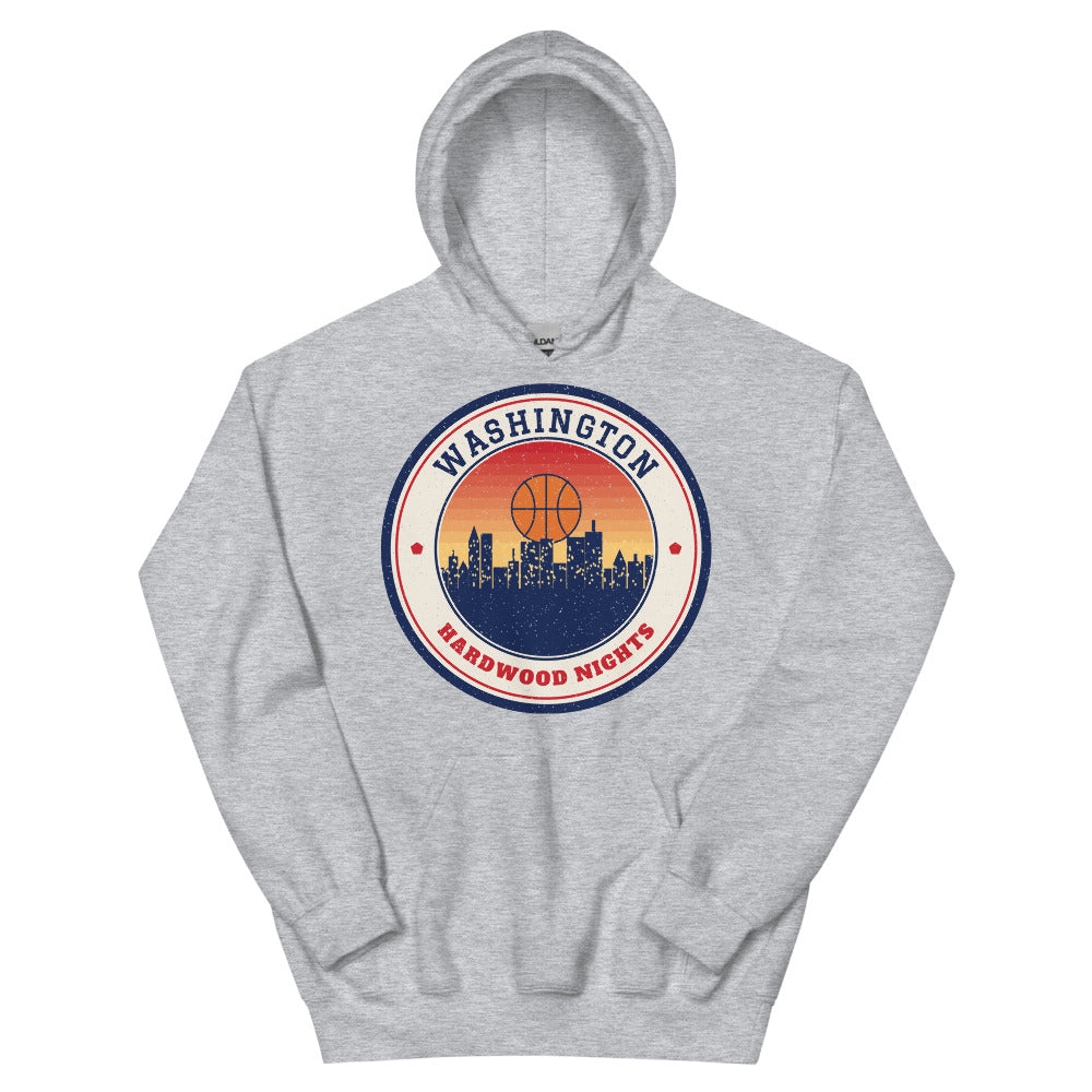 Washington Hardwood Nights Hoodie in sport grey, front