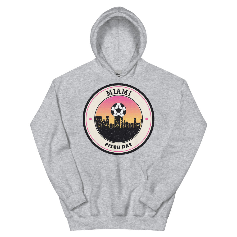 Miami Pitch Day Hoodie in sport grey, front