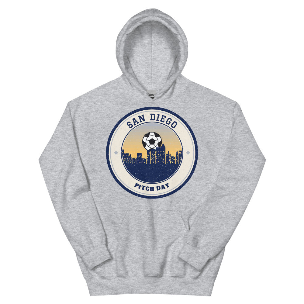 San Diego Pitch Day Hoodie in sport grey, front