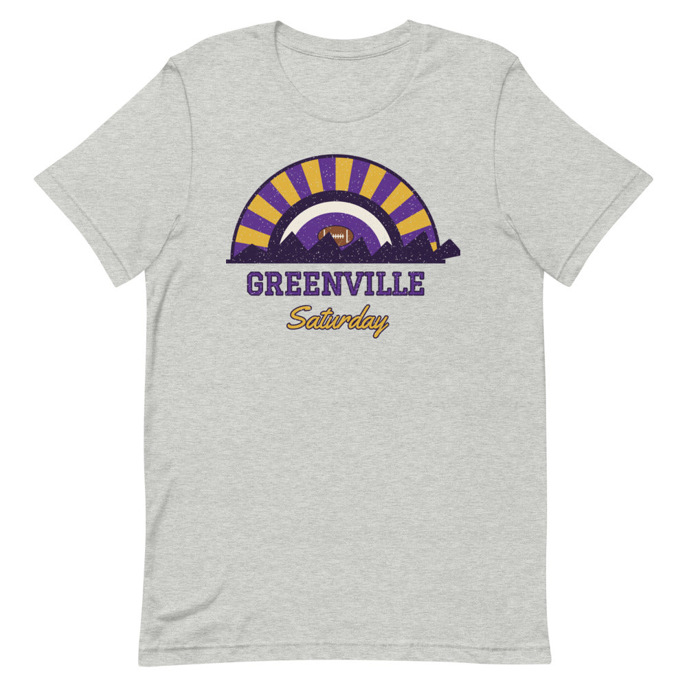 Greenville Saturday Tee in athletic heather, front