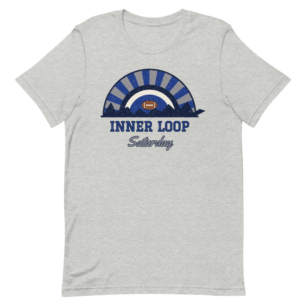 Inner Loop Saturday Tee in athletic heather, front