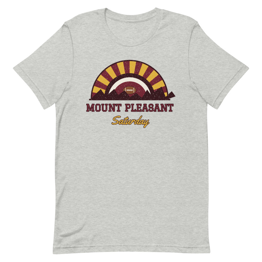 Mount Pleasant Saturday Tee in athletic heather, front