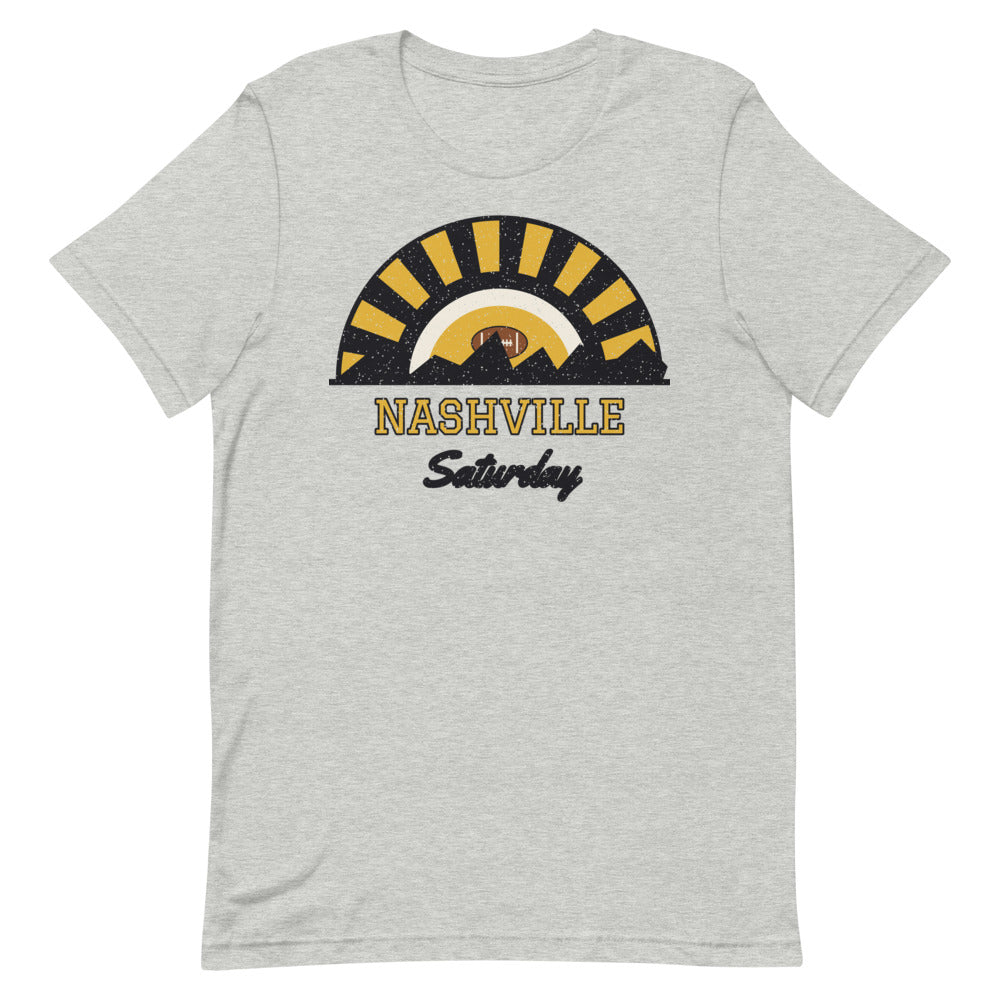 Nashville Saturday Tee in athletic heather, front