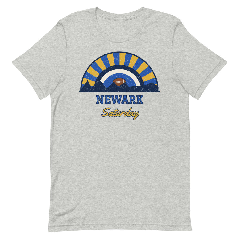 Newark Saturday Tee in athletic heather, front