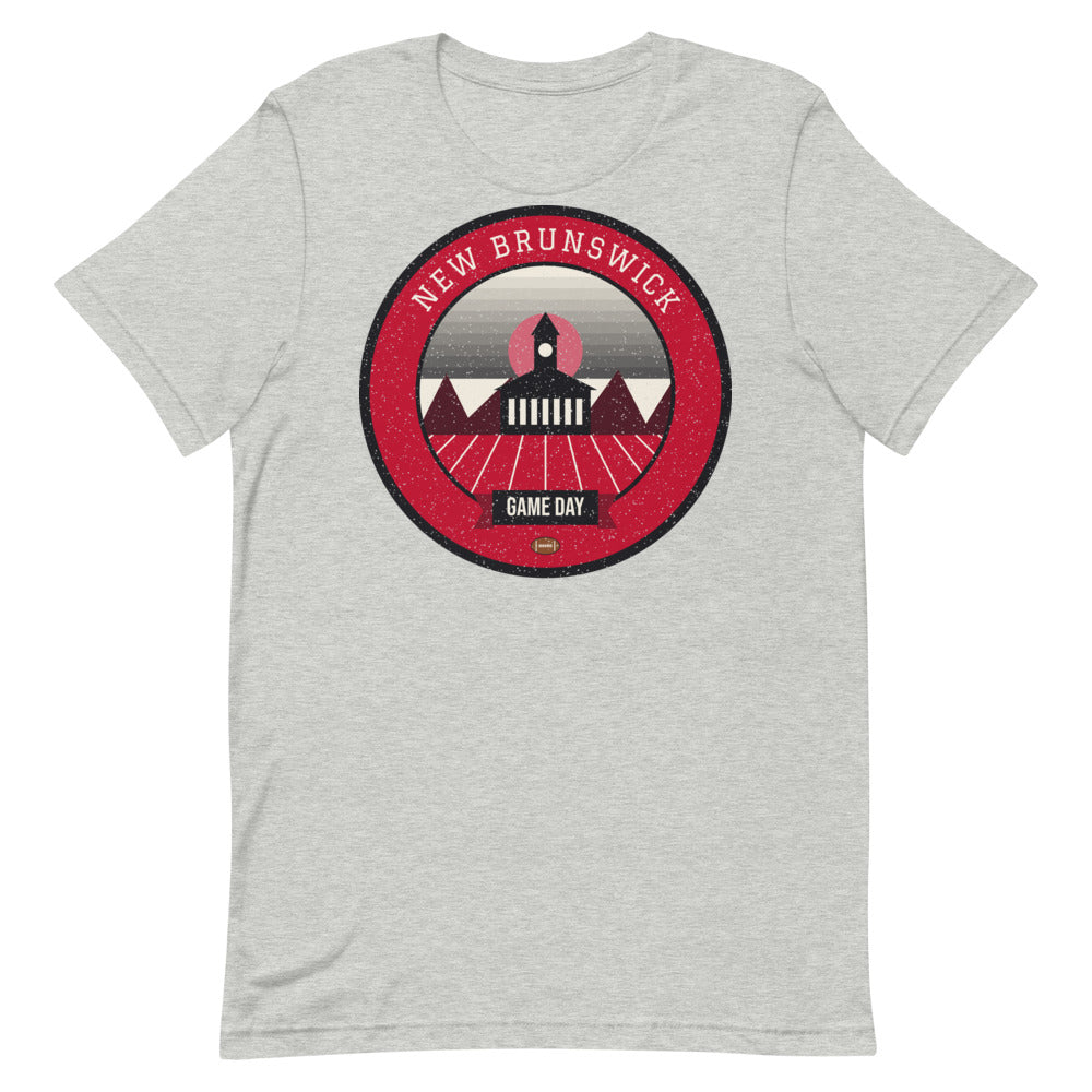 Scarlet & Black Raritan Game Day Tee in athletic heather, front