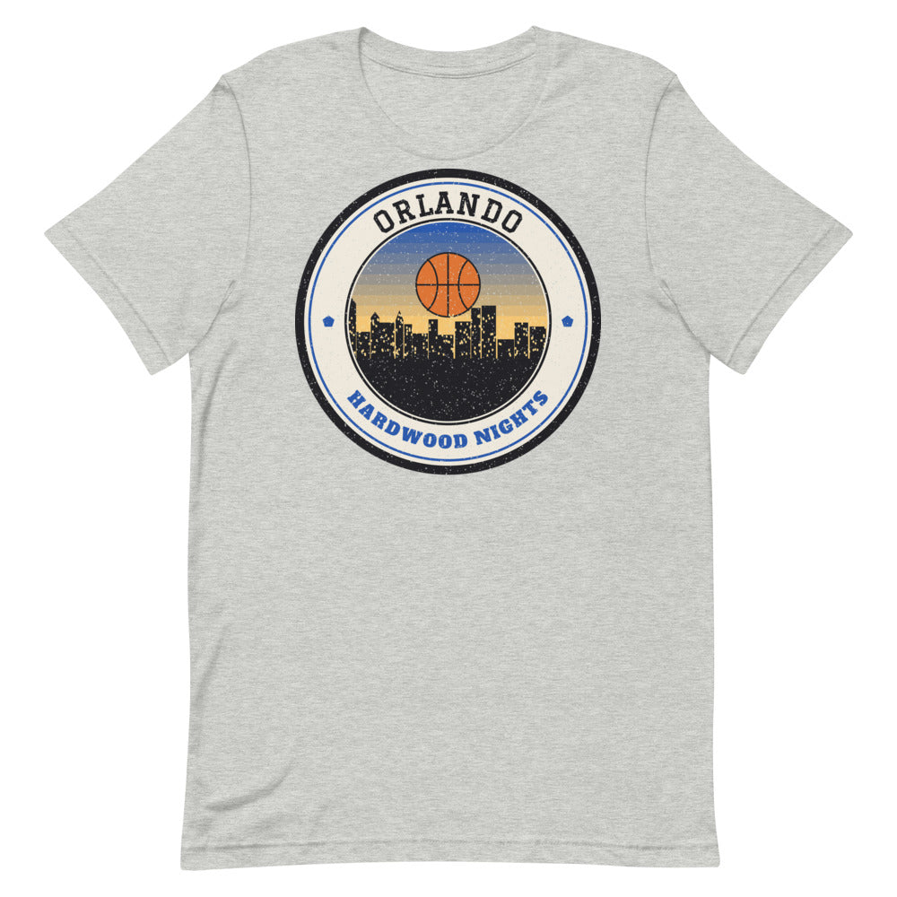 Orlando Hardwood Nights Tee in athletic heather, front