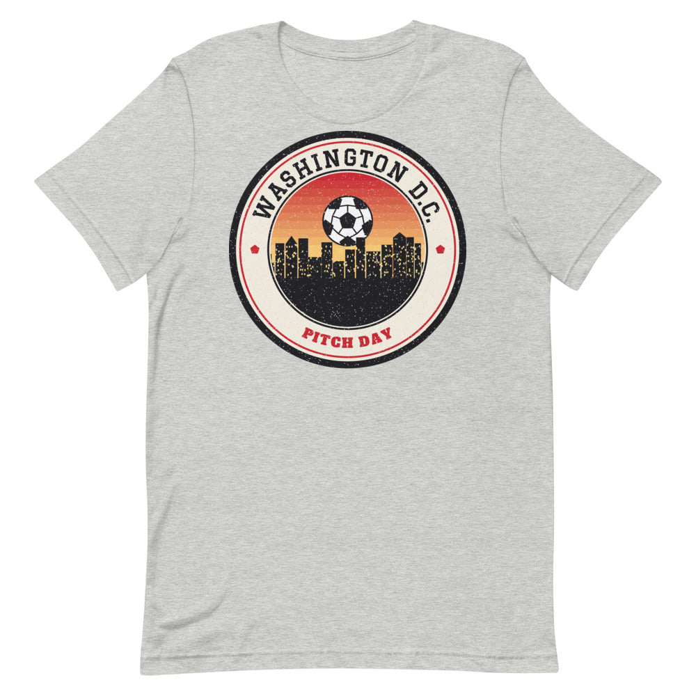 Washington DC Pitch Day Tee in athletic heather, front