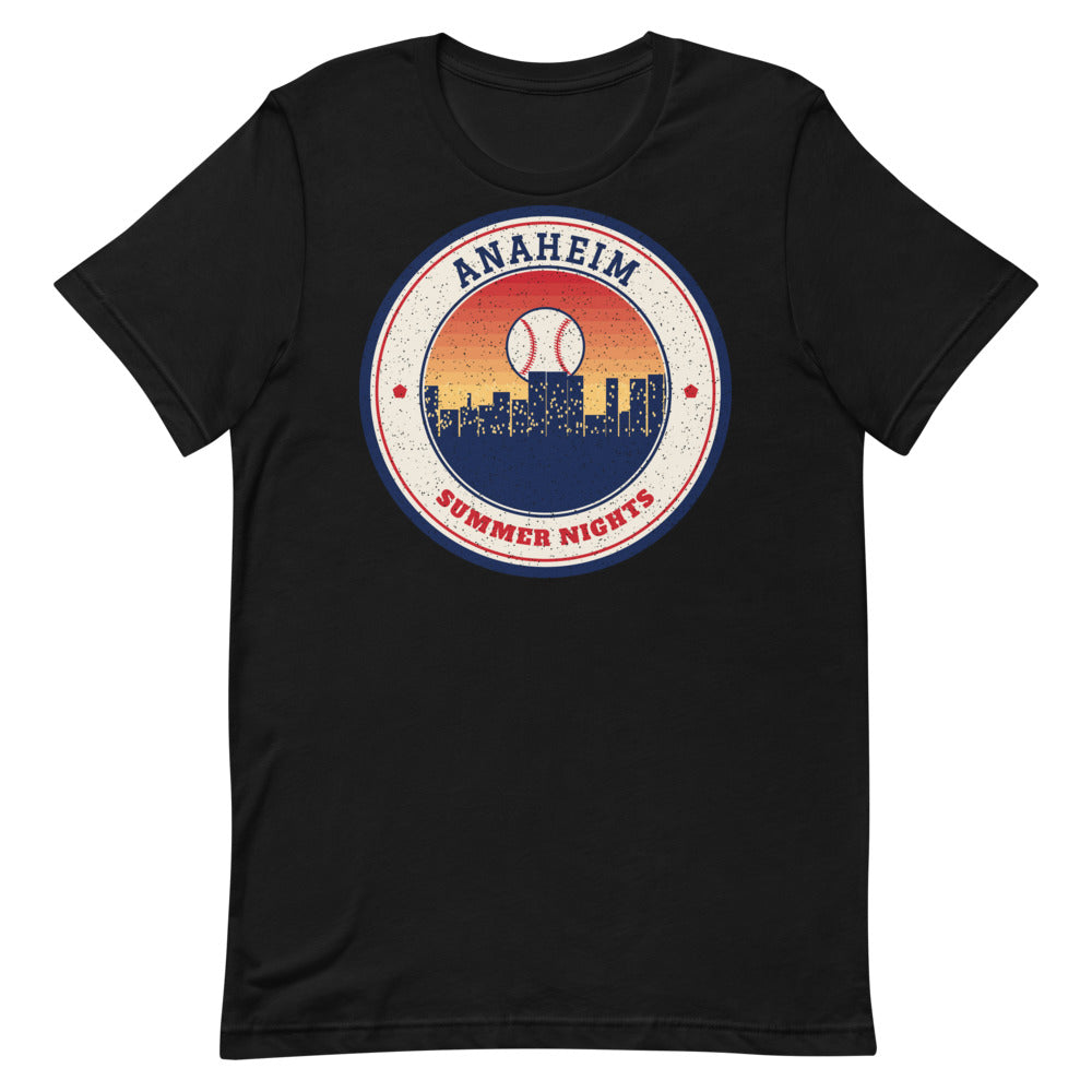 Anaheim Summer Nights Ballpark Tee in black, front