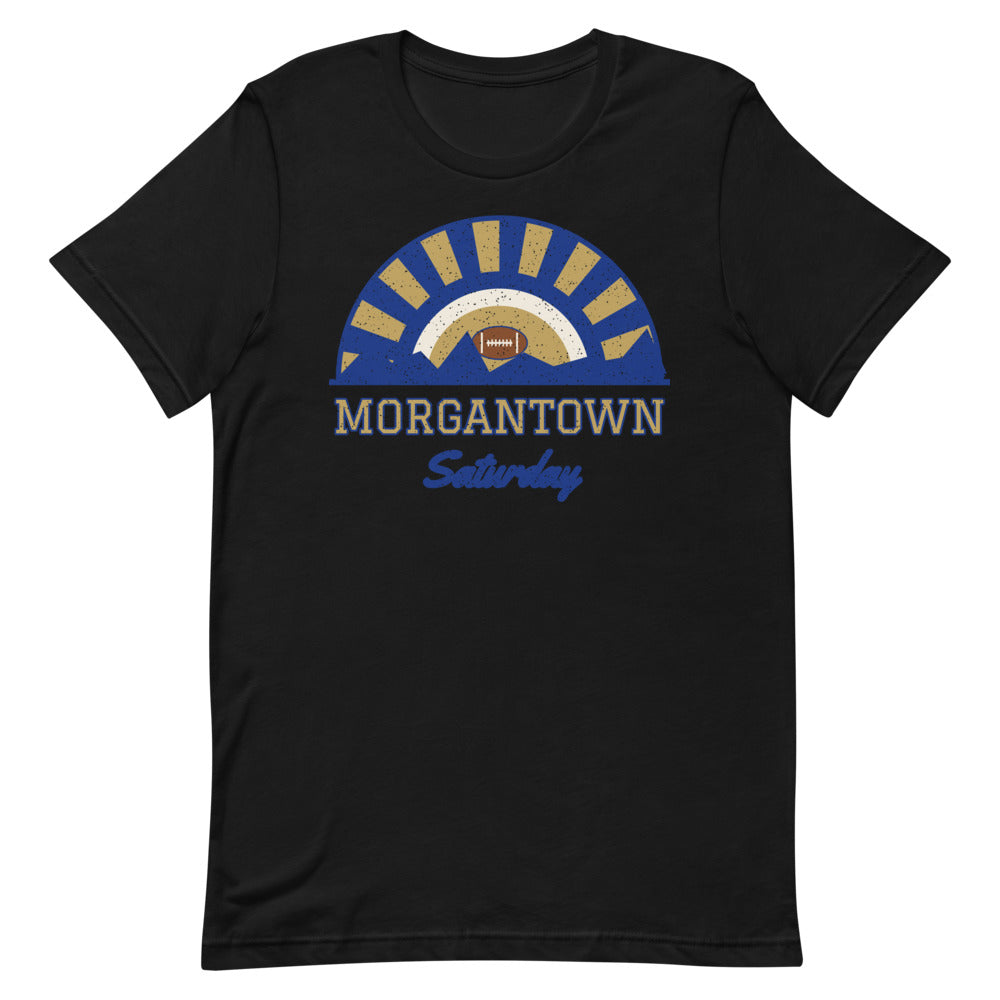 Morgantown Saturday Tee in black, front