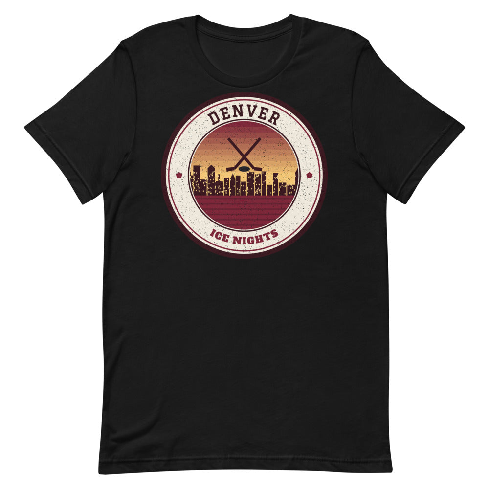 Denver Ice Nights Tee in black, front
