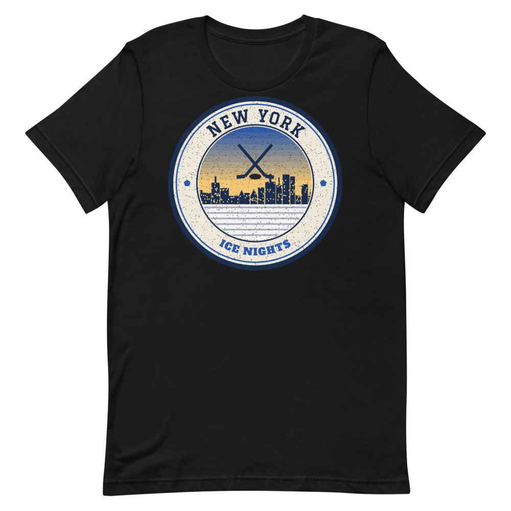 New York Ice Nights Tee in black, front