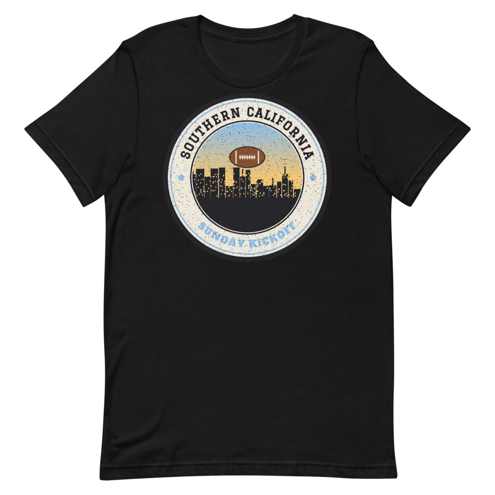 Southern California Sunday Kickoff Tee in black, front
