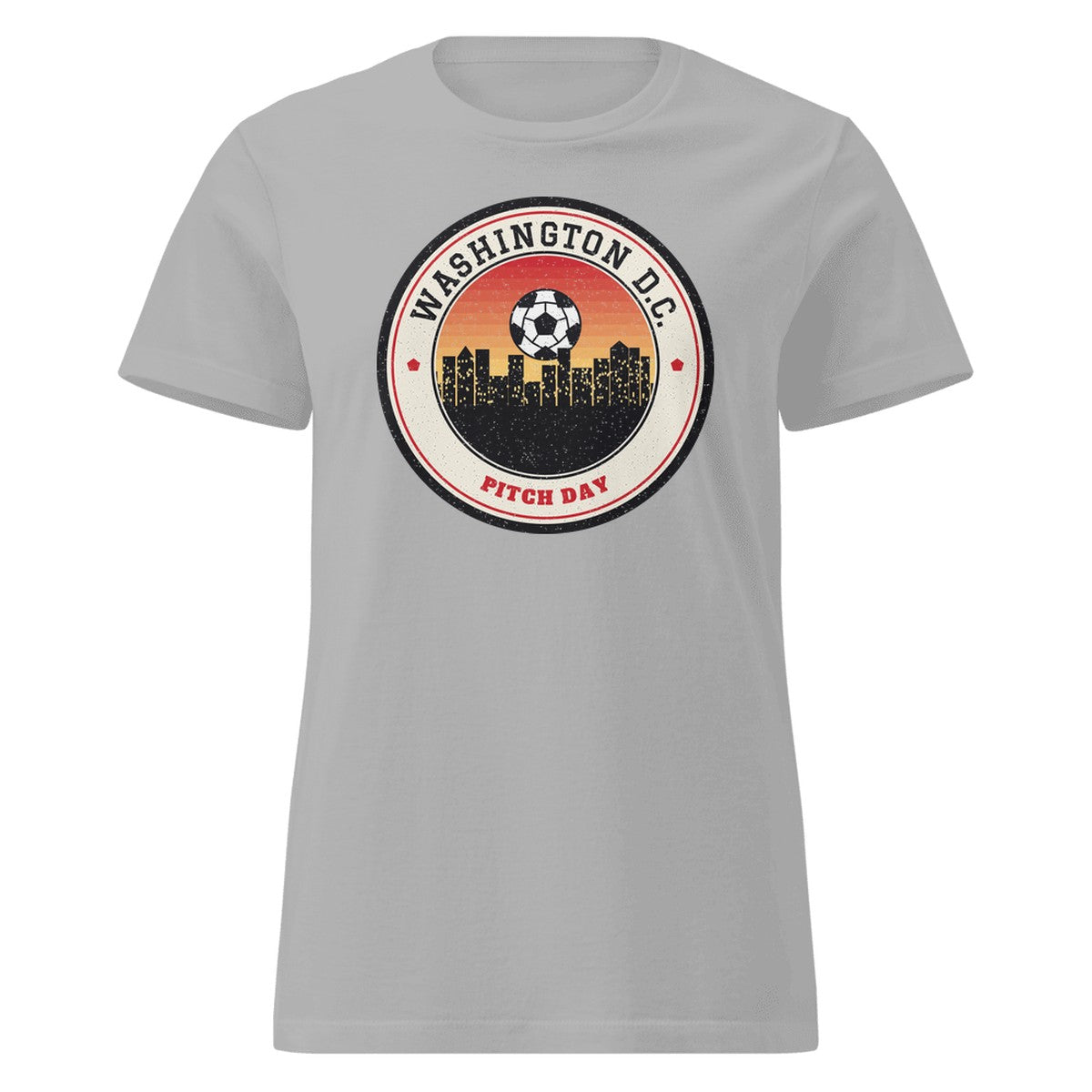 Women's Washington DC Pitch Day Fitted Tee in Sport Grey, front view