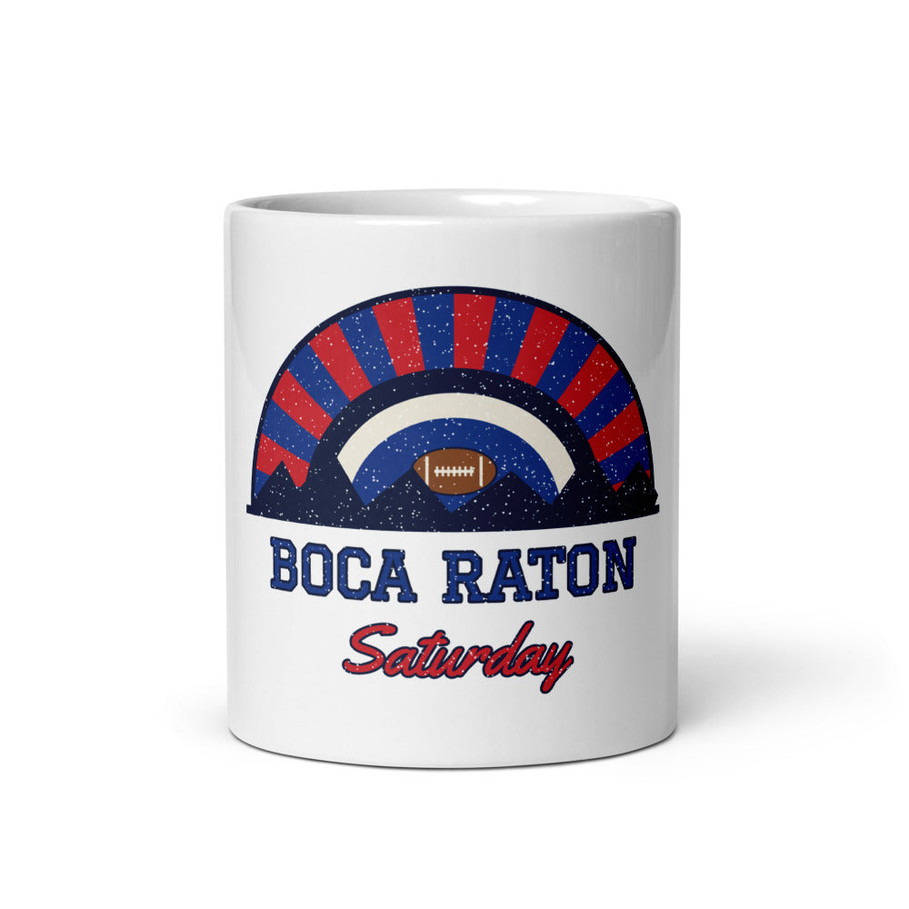 Boca Raton Saturday Mug in white, front