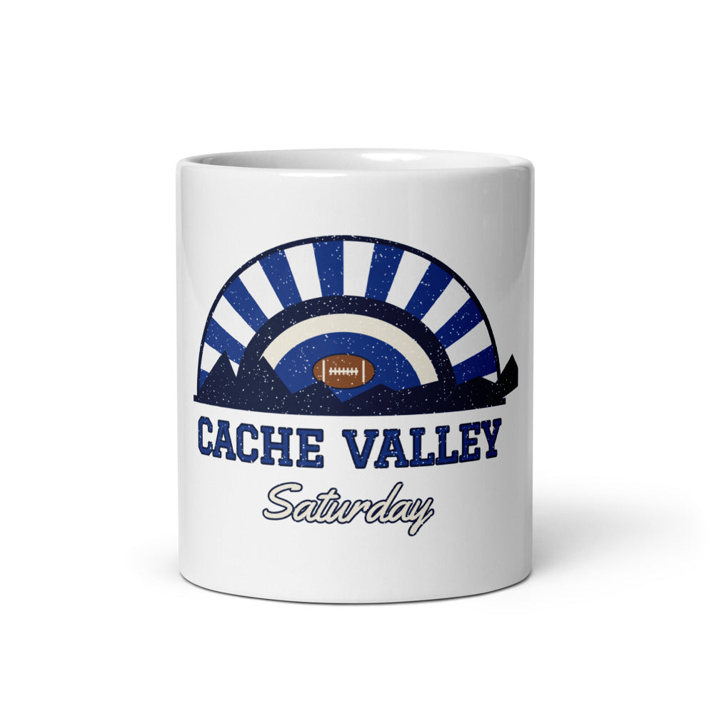 Cache Valley Saturday Mug in white, front