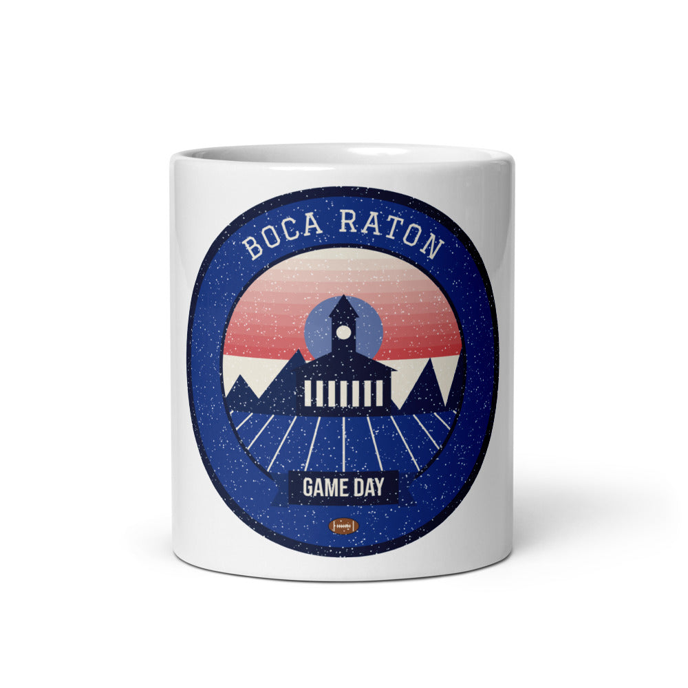 Deep Blue Oceanfront Game Day Mug in white, front