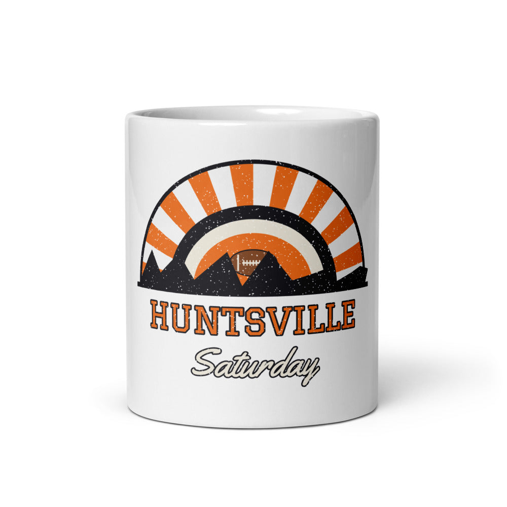 Huntsville Saturday Mug in white, front
