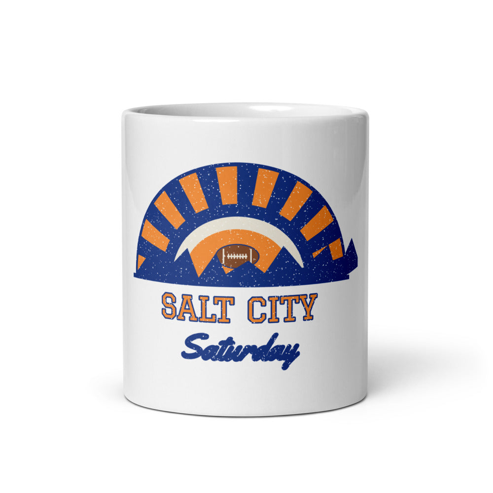 Salt City Saturday Mug in white, front