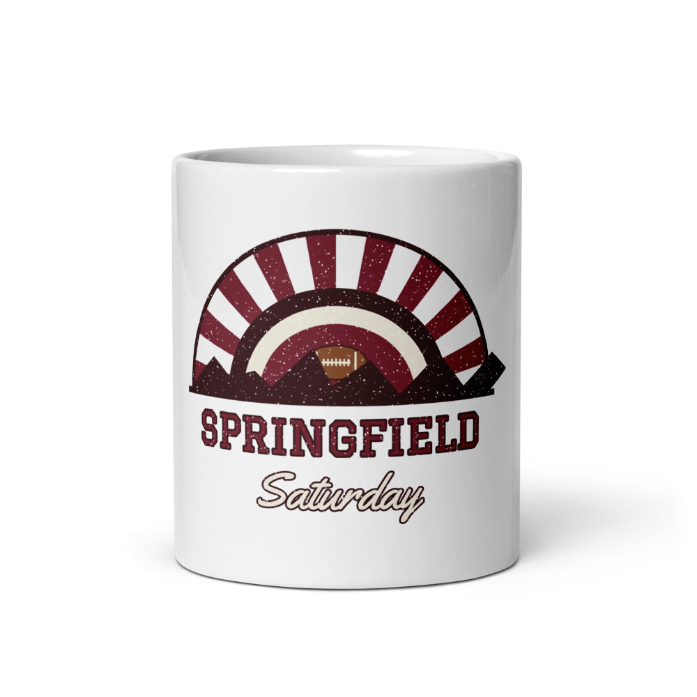 Springfield Saturday Mug in white, front