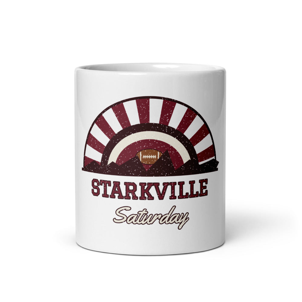 Starkville Saturday Mug in white, front