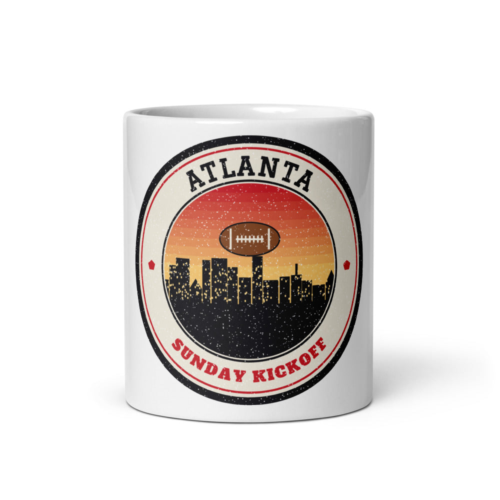 Atlanta Sunday Kickoff Mug in white, front