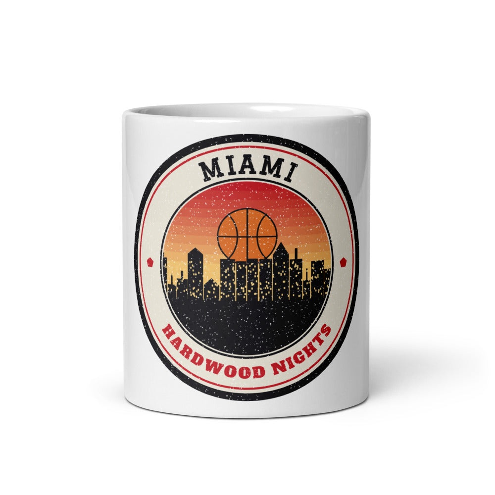 Miami Hardwood Nights Mug in white, front